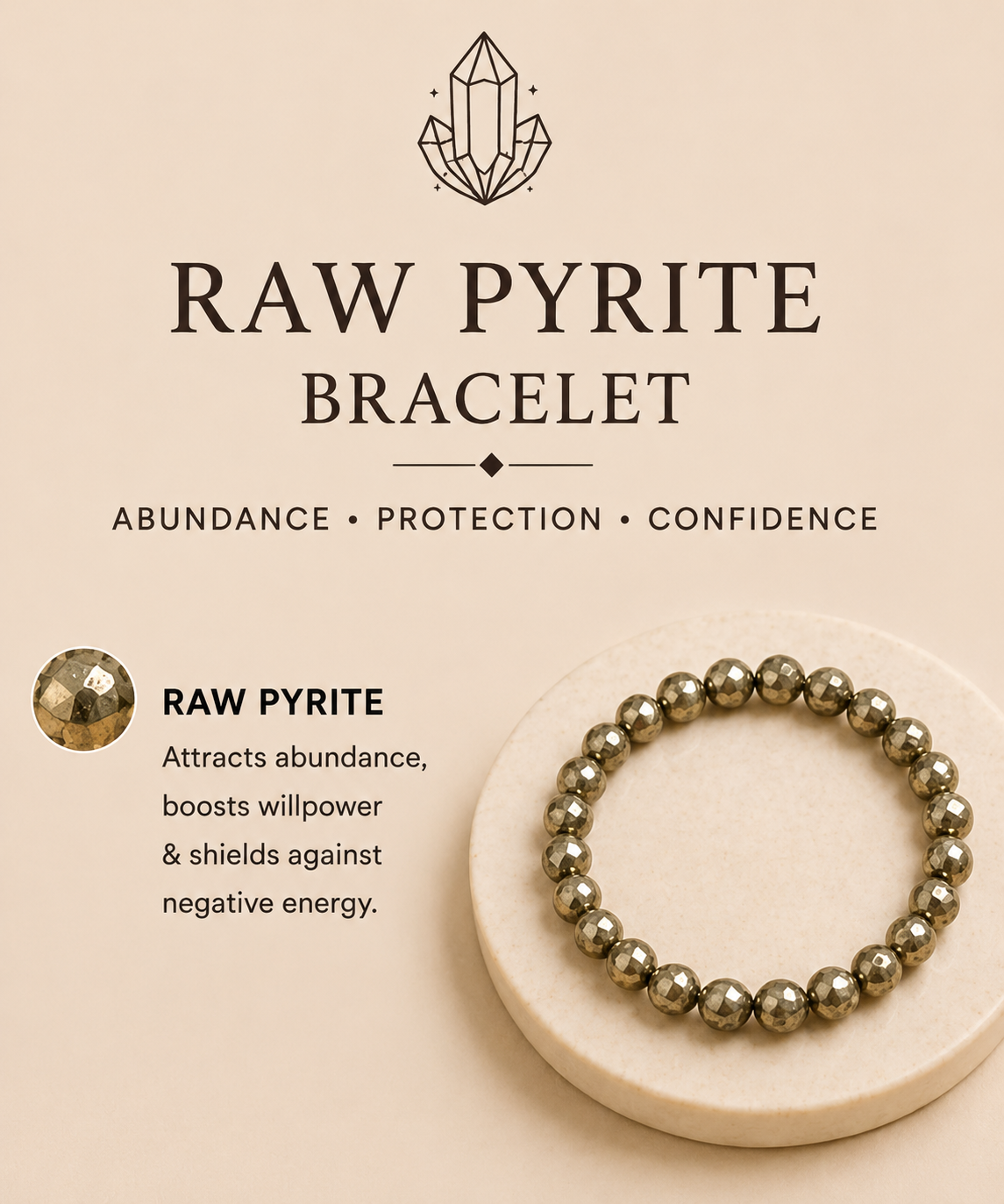 Raw Pyrite Bracelet